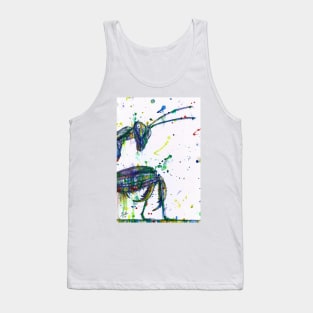 PRAYING MANTIS watercolor and ink portrait.1 Tank Top